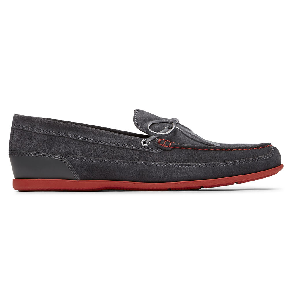 Rockport Mens Malcom Tie - Loafers Dark Grey - AOV408136